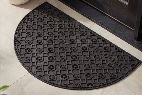 STEP YARIM AY DIŞ KAPI PASPASI SİYAH PVC, 45X70