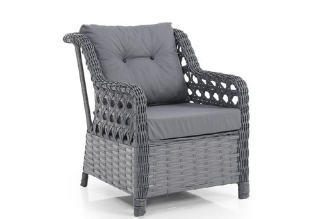 EREN RATTAN PUFLU 3+1+1 BAHÇE BALKON TAKIMI, ANTRASİT