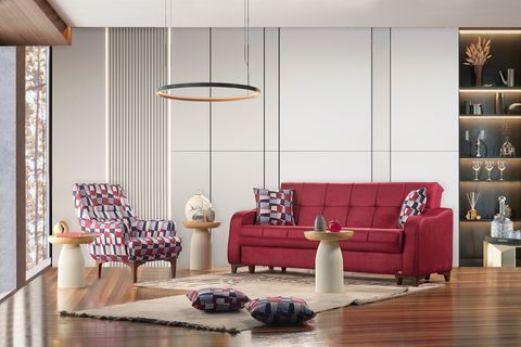 LEXİ ÜÇLÜ KOLTUK, BORDO