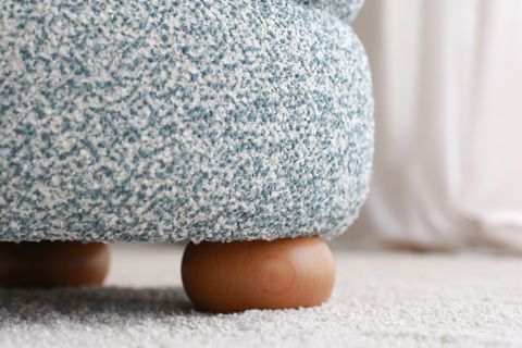 EVODEKO BOUMY PUF, MAVİ, AHŞAP AYAKLI