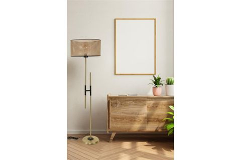 FELİX ESKİTME LAMBADER SİLİNDİR RATTAN ABAJURLU
