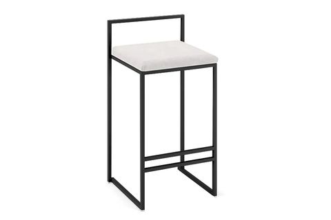 ELİNA SİYAH METAL BEYAZ BAR SANDALYESİ