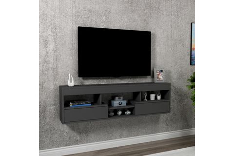 ARNETTİ LİSA RAFLI TV SEHPASI, ANTRASİT