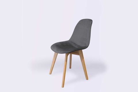 WOODESK DALLAS AHŞAP AYAKLI SANDALYE, 1 ADET, ANTRASİT RENK, SND3020-ANT
