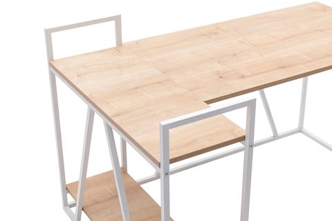 LİSSA KÖŞE ÇALIŞMA MASASI, SAFİR MEŞE BEYAZ