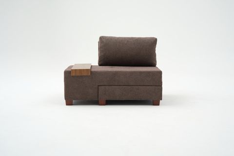 PERENNA YATAKLI TEKLİ KOLTUK, ŞÖNİL, KAHVE, SOL