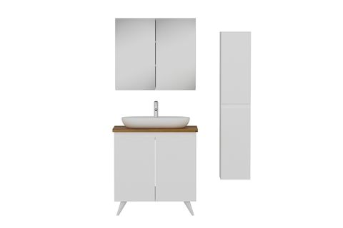 NİKA BANYO DOLABI AY2K100, BEYAZ, 85 CM