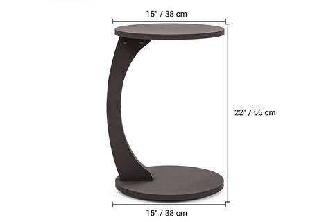 CLEO TEKERLEKLİ C SEHPA TEKERLEKLİ YAN SEHPA, ANTRASİT