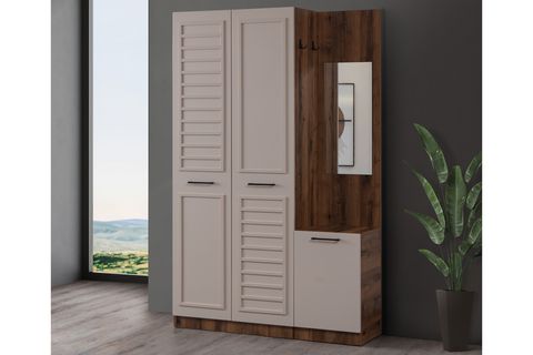 POLO ASKILIKLI AYNALI PORTMANTO VESTİYER