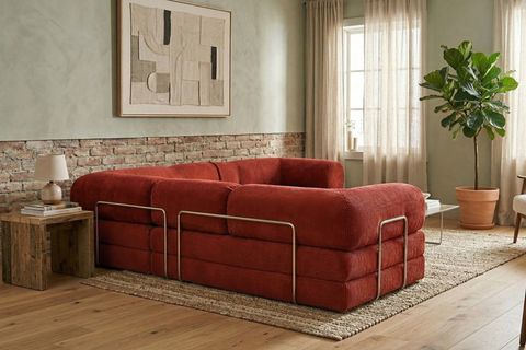 LEGOM MODÜLER YATAKLI AKTİVİTE KÖŞE KOLTUK KIRMIZI, 200X300