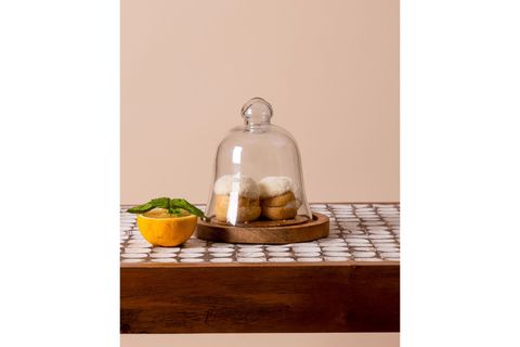 THE MİA MADERA KEK SAKLAMA FANUSU 20X21X21 CM