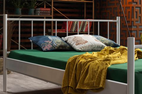 FALEZ METAL KARYOLA, BEYAZ, 120X200