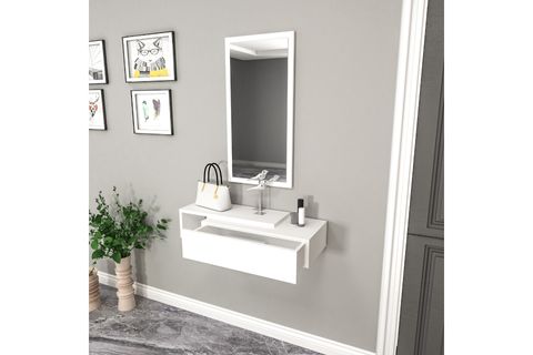 VİEN ÇEKMECELİ RAFLI AYNALI DRESUAR, BEYAZ VİEN