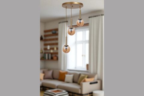 SEZGİ ÜÇLÜ TEPSİLİ ESKİTME BAL CAMLI SARKIT