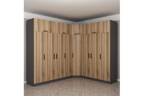 MİNAR KALE GARDIROP 02, 8 KAPAKLI, DORE