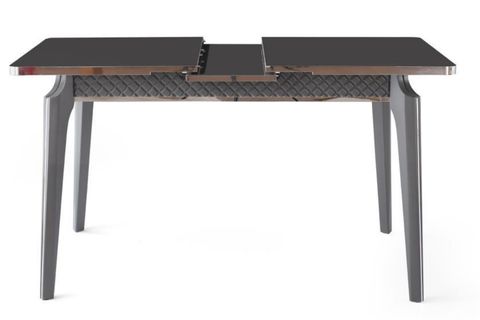 TUNA CHESTER AÇILIR YEMEK MASASI TAKIMI, GRİ, 75X120