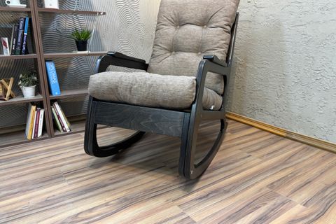 KONTES SALLANAN SANDALYE, KETEN KAHVE, WENGE SİYAH