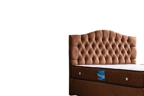 ZÜMRÜT NEW BAZA BAŞLIK VE ORTHOSOFT YATAK SETİ, AÇIK KAHVERENGİ, 150X200