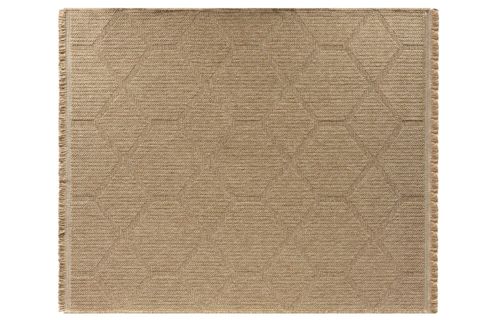 QUEEN SERİSİ JÜT HASIR GÖRÜNÜMLÜ DOKUMA MAKİNE HALISI, BEJ, 120X500, 669
