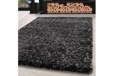 SHAGGY HALI, TÜYLÜ, ANTRASİT GRİ BEYAZ, 80X250