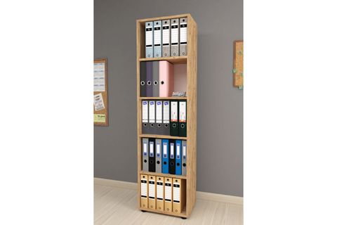 BOFİGO OFİS DOLABI KİTAPLIK, 5 RAFLI, ÇAM