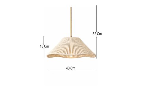 RAYEN HANDMADE TEKLİ SARKIT EKRU AVİZE