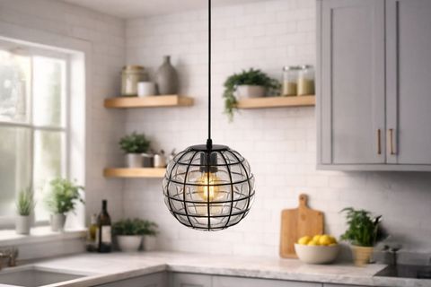 TUNGA RETRO TEKLİ SİYAH SARKIT AVİZE, NO:3