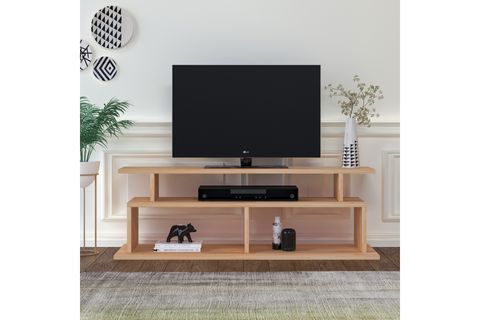 WOODFACE ELLA DOĞAL AHŞAP TV SEHPASI 120X40 CM DOĞAL RENK