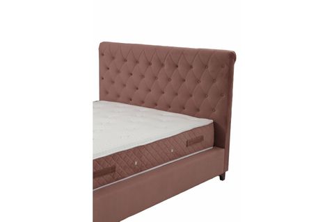 DELUXE SONATA ÇİFT KİŞİLİK BAZA+BAŞLIK+YATAK, GÜL KURUSU, 140X200