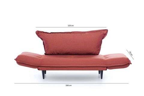 FUTON VİNO İKİLİ KANEPE, KİREMİT