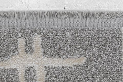 KANYON BUKLELİ MAKİNA HALISI, BEYAZ GRİ, 200X290, 4904L