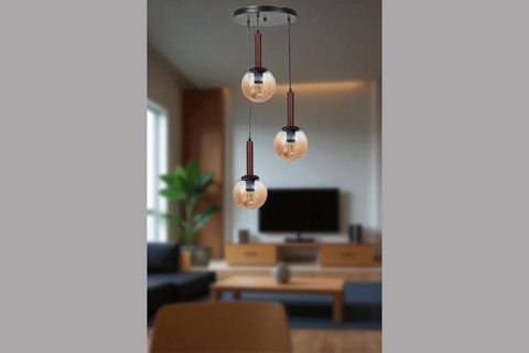 IŞIL ÜÇLÜ TEPSİLİ CEVİZ BAL CAMLI SARKIT