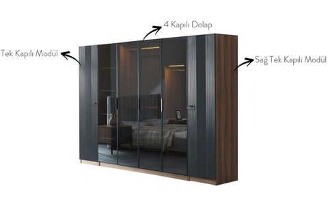 MASS CEVİZ YATAK ODASI TAKIMI