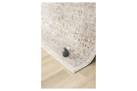 VİNTAGE ESKİTME DESENLİ DOKUMA MAKİNE HALISI, BEJ, 200X305, 10201