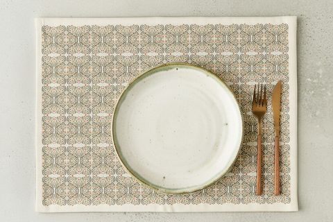 SANAT DOKUSU PAMUKLU DÖRT ADET AMERİKAN SERVİSİ