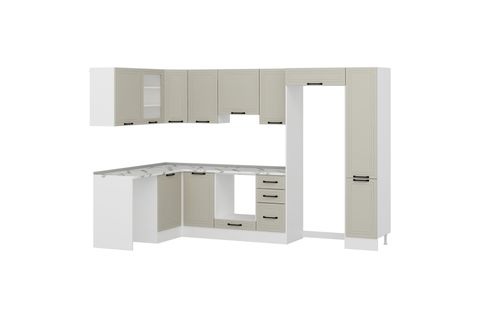 ALVİNKA 180 330X222 CM MBR_A KÖŞE MUTFAK DOLABI, KUMTAŞI SUNTALAM