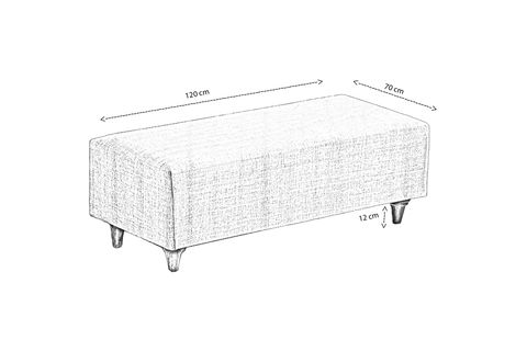 EVİANA CORNER FLAVİA PUF, GRİ