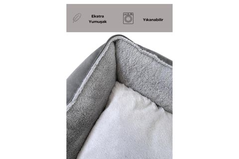DREAMY NEST BED, K.GRİ GRİ, XL BEDEN, 75X95X22 CM