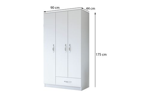 METALİA LİFE GARDIROP, 3 KAPI 1 ÇEKMECELİ
