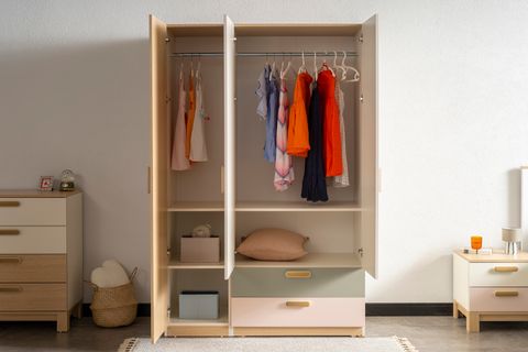 MOKİDO ÇEKMECELİ GARDIROP, 3 KAPAKLI, MEŞE AYTAŞI