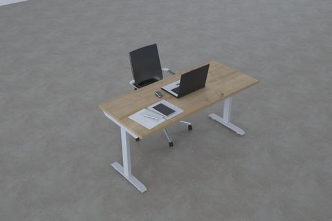 TUUNDESİGN TOHİ DESK YÜKSEKLİK AYARLI OFİS MASASI, MEŞE BEYAZ, 100 CM