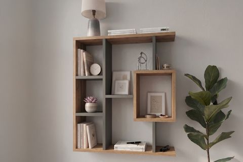 ENDA HOME YEGANE ÇİFT KULLANIMLI DUVAR RAFI ÇAM ANTRASİT