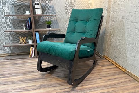 KONTES SALLANAN SANDALYE, ZÜMRÜT YEŞİL, WENGE AYAK