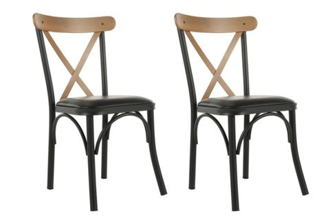 TERA SANDALYE, SİYAH, İKİLİ