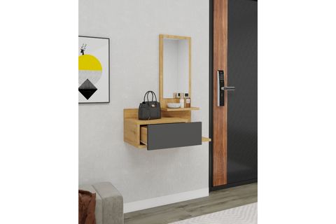 ROZELLA AYNALI DRESUAR, SAFİRMEŞE ANTRASİT