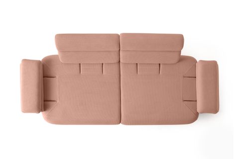 ALASKA SIRT MEKANIZMALI CEVIZ KASALI ÜÇLÜ KOLTUK, PUDRA