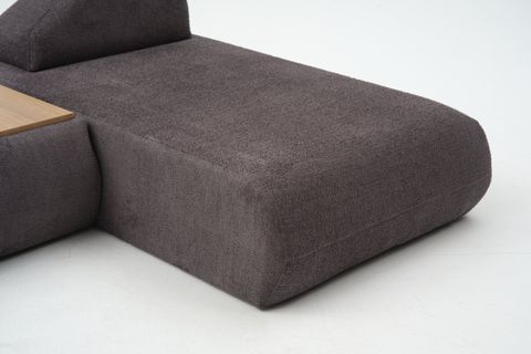 LİVA KÖŞE KOLTUK, UZANMALI SEHPALI, ANTRASİT