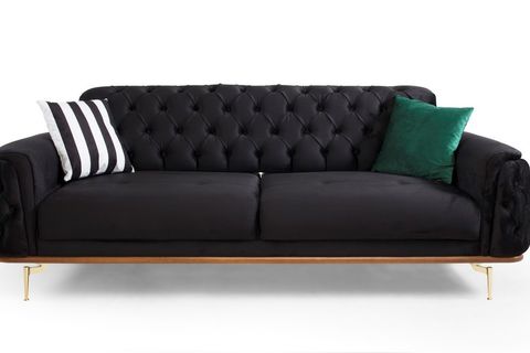 Siyah Üçlü Ahşap Kasa Gold Ayak