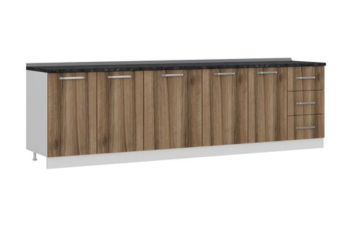 MİNAR 290 CM MUTFAK DOLABI BEYAZ DORE 290-D1-ALT MODÜL