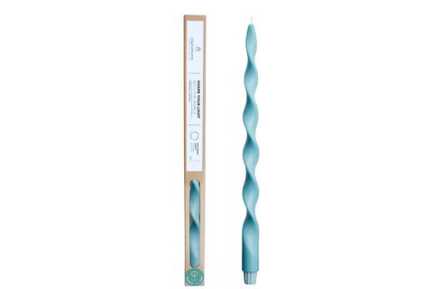 THE MİA BURGU MUM, PARLAK SEA GREEN 40 CM